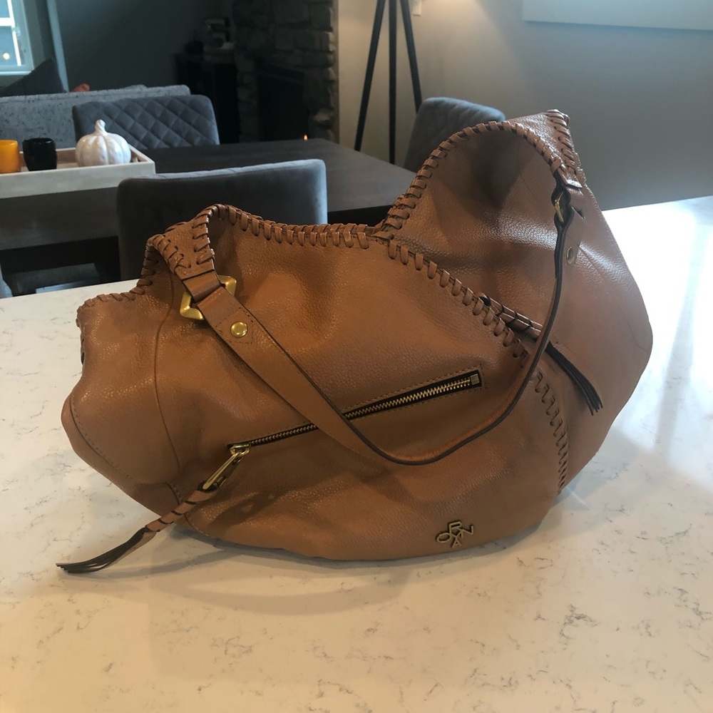 orYANY Pebble Brown Hobo Leather Bag
